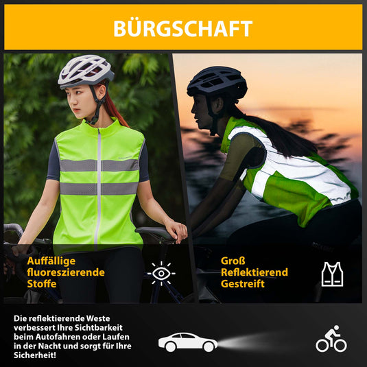 Reflektierende Fahrradbekleidung: Reflektor-Weste & -Bänder