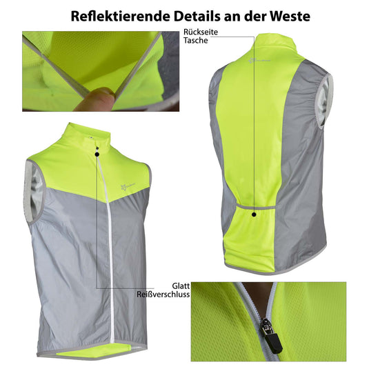 ROCKBROS bicycle warning vest, reflective bicycle vest, windproof