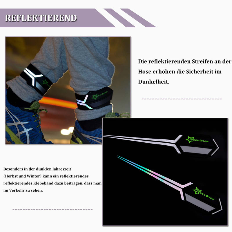 1 Paar Reflektorband Elastisch Radfahren Reflektoren für Hosenbeine  Manschette