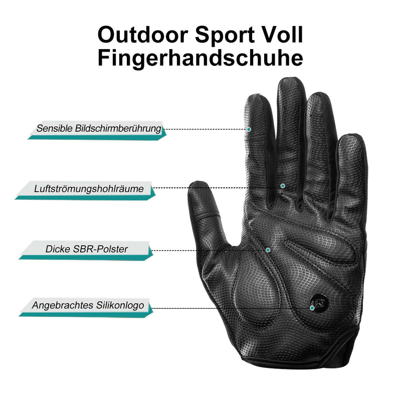 Carica immagine in Galleria Viewer, ROCKBROS Reithandschuhe Full Finger SBR Herren Sporthandschuhe M-XXL
