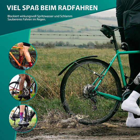 ROCKBROS Rennrad Schutzblech Set für 27,5 Zoll Fahrräder Quick-Release