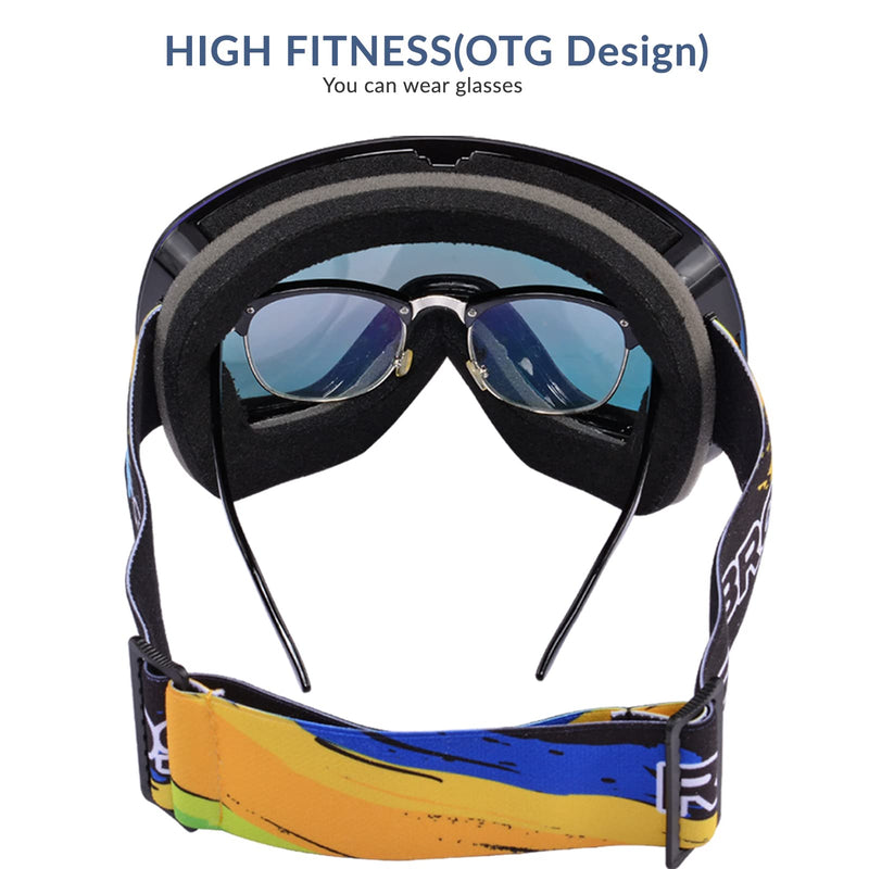Laden Sie das Bild in Galerie -Viewer, ROCKBROS Skibrille für Damen und Herren Anti-Nebel UV400 Schutz Skibrille

