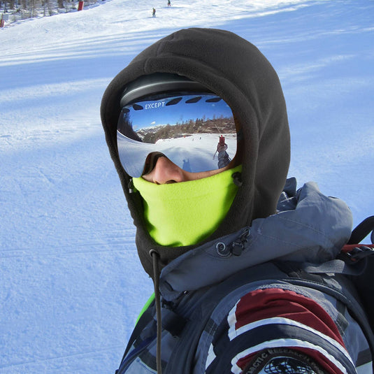 ROCKBROS Skimaske Balaclava Winter Unisex Wolle Warm Maske Schwarz Grün