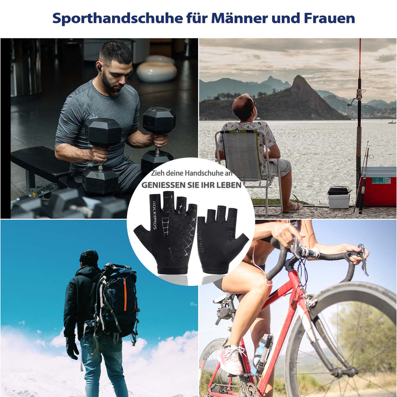 Laden Sie das Bild in Galerie -Viewer, ROCKBROS Sommer atmungsaktive Sport-Radhandschuhe für Männer und Frauen
