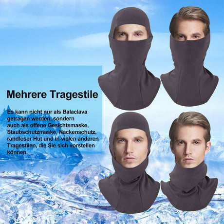 ROCKBROS Sturmhaube Herbst Winter Balaclava für Outdoorsports Unisex Zementgrau