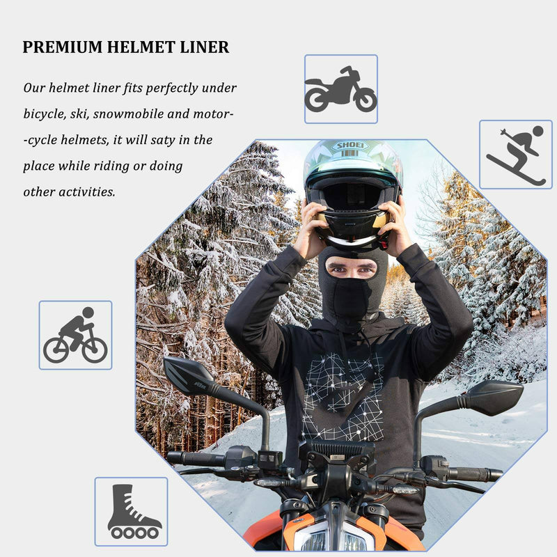 Cargue la imagen en el visor de la galería, ROCKBROS Sturmhaube Warm Fahrrad Gesichtsmaske mit Brillenloch 54-62CM Unisex
