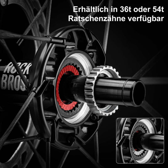 ROCKBROS T700 Disc Rim Carbon Laufradsatz Suite Inklusive Vakuum-Reifenkissen