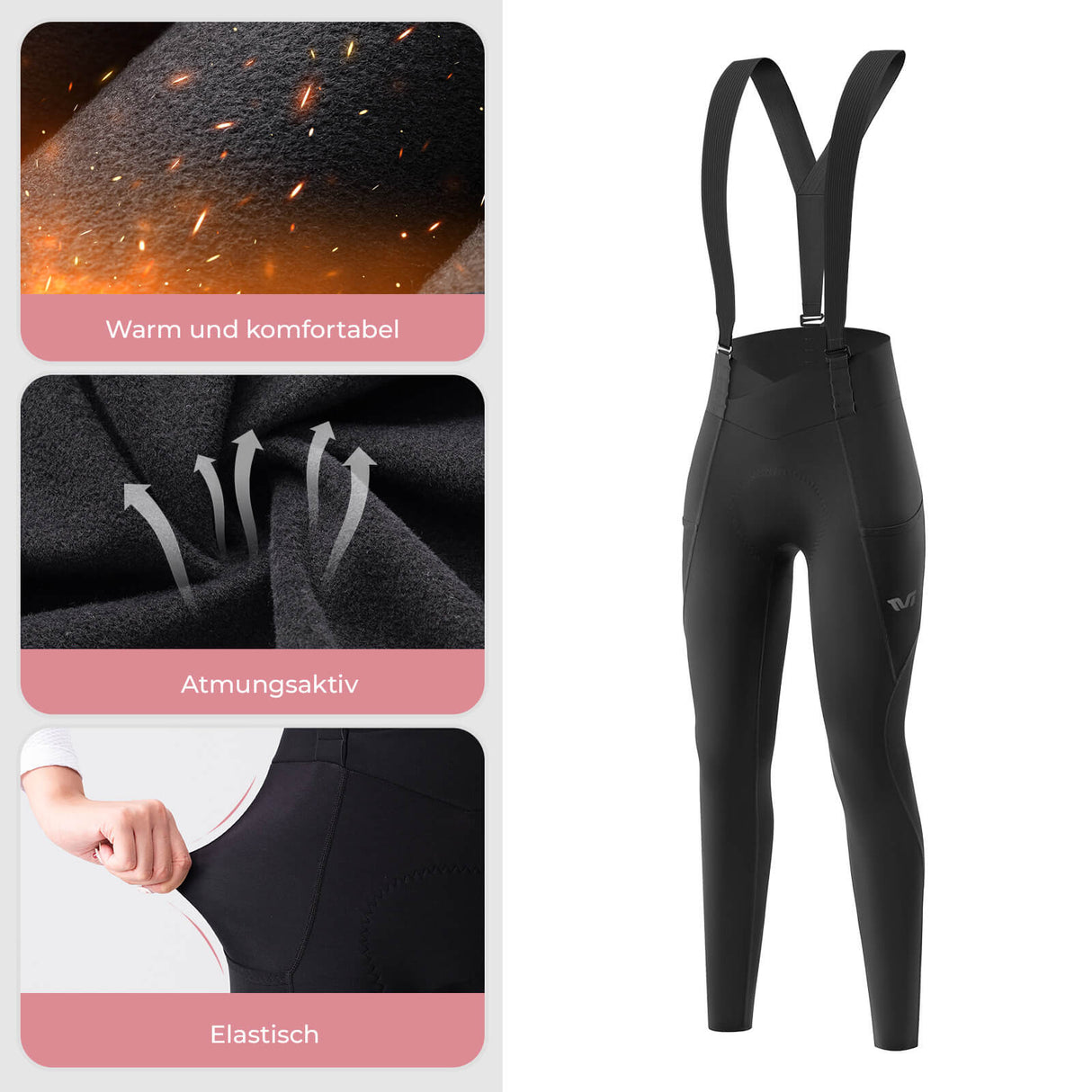 ROCKBROS TVI Damen Fahrrad-Trägerhose – Perfekter Komfort bei jeder Temperatur!​