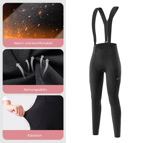 ROCKBROS TVI Damen Fahrrad-Trägerhose – Perfekter Komfort bei jeder Temperatur!​