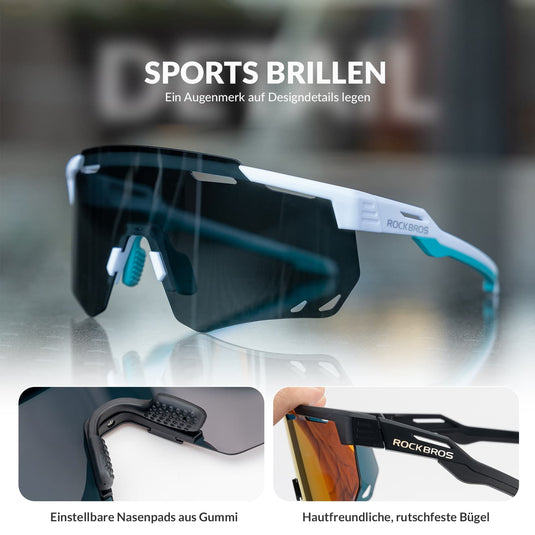 ROCKBROS Ultraleicht Fahrradbrille Sonnenbrille mit UV400-Schutz