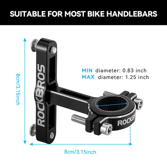 ROCKBROS aluminum universal bottle cage adapter for bicycles and motorcycles