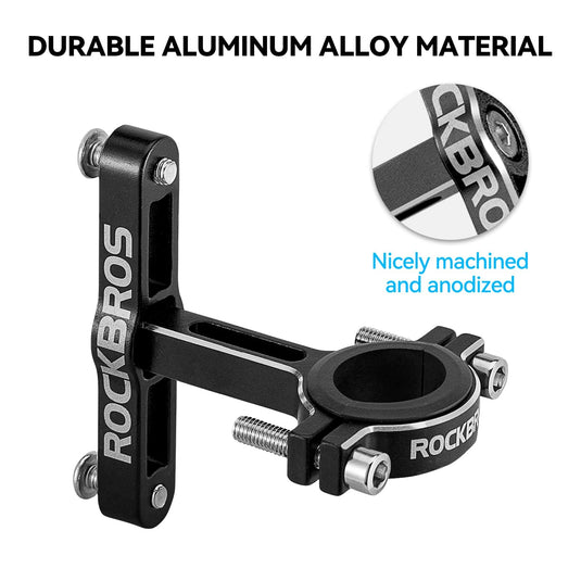 ROCKBROS aluminum universal bottle cage adapter for bicycles and motorcycles