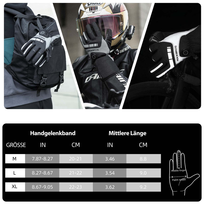 Laden Sie das Bild in Galerie -Viewer, ROCKBROS Winter Beheizte Fahrradhandschuhe Wiederaufladbare Handschuhe M-XL
