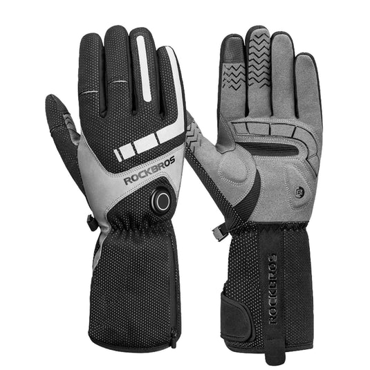 ROCKBROS Winter Beheizte Fahrradhandschuhe Wiederaufladbare Handschuhe M-XL