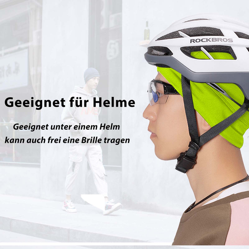 Cargue la imagen en el visor de la galería, ROCKBROS Winter Fahrrad Mütze Helm Unterziehmütz Unisex Gelb
