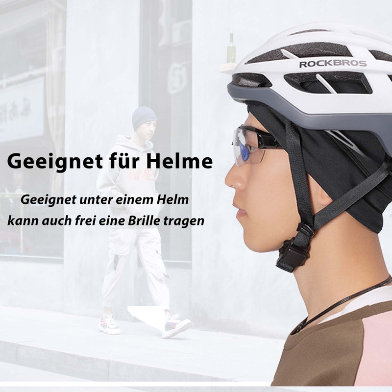 Cargue la imagen en el visor de la galería, ROCKBROS Winter Fahrrad Mütze Helm Unterziehmütz Unisex Schwarz
