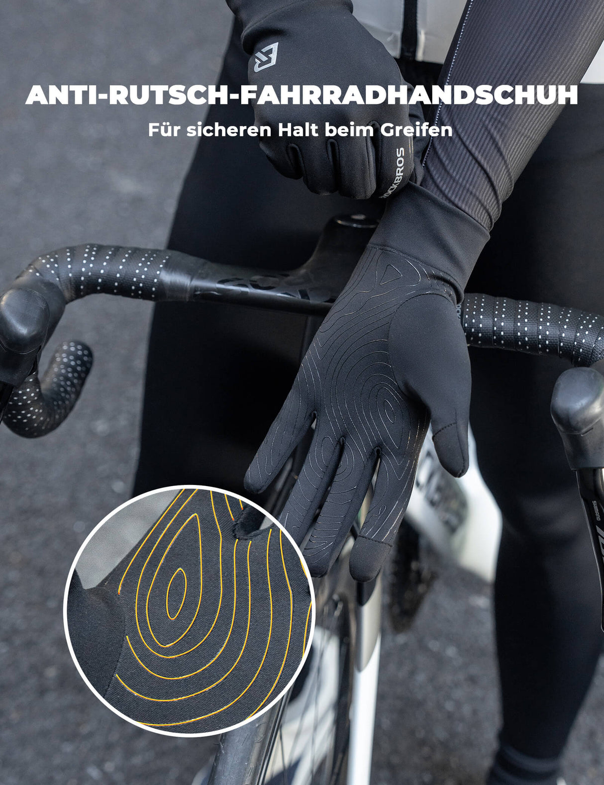 ROCKBROS Winter-Fahrradhandschuhe – Warm, sicher & griffsicher!​