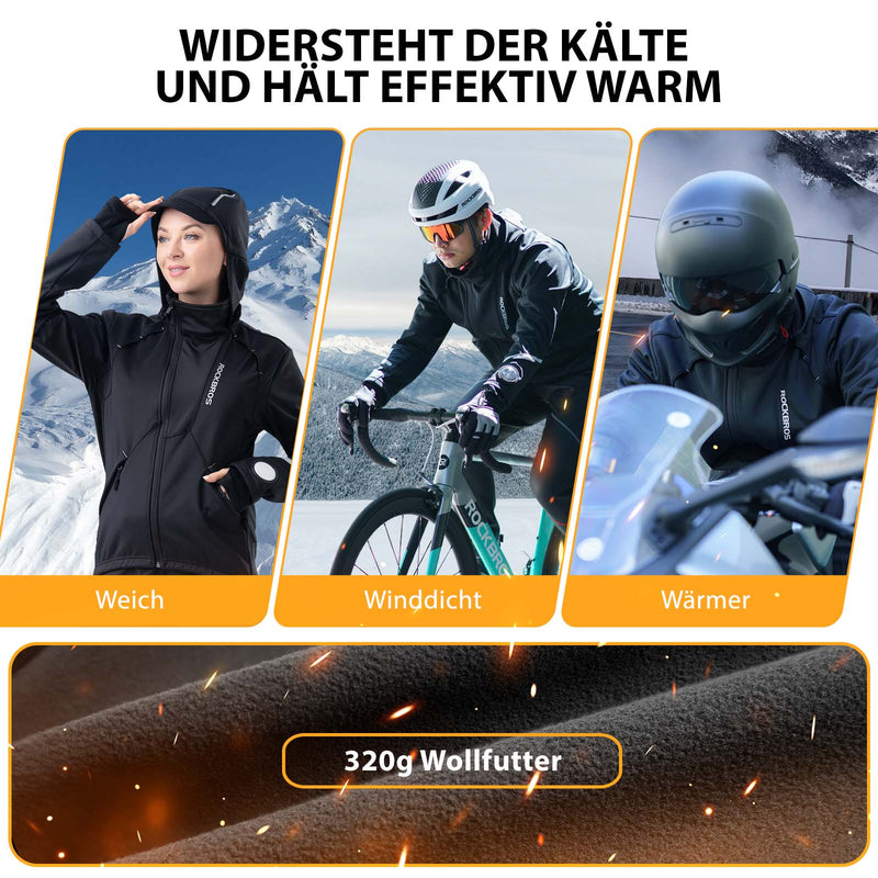 Cargue la imagen en el visor de la galería, ROCKBROS Winter Fahrradjacke Winddicht jacke für TPU macht Touchscreen
