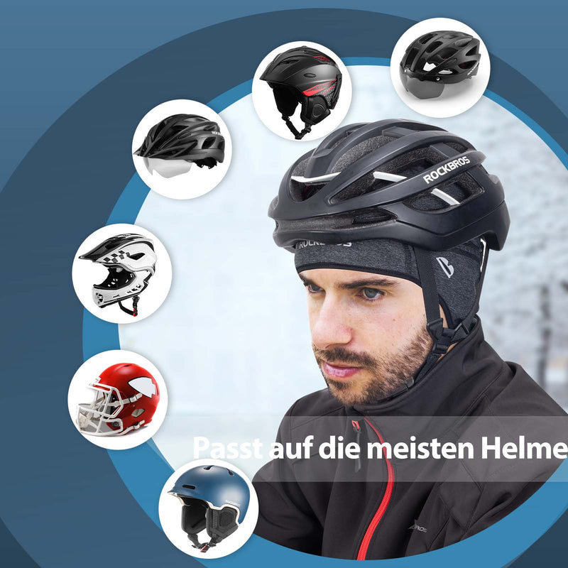 Cargue la imagen en el visor de la galería, ROCKBROS Winter Fahrradkappe Winddicht Helmmütze mit Brillenlöcher 
