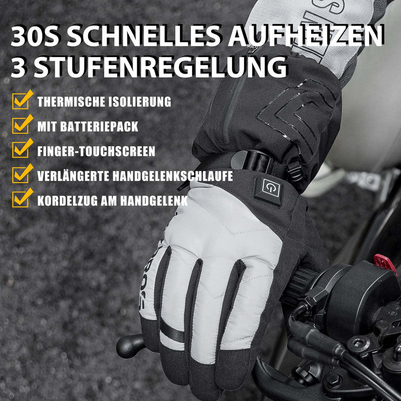 Chargez l&#39;image dans la visionneuse de la galerie, ROCKBROS Winter Handschuhe Beheizbare Fahrradhandschuhe mit Batterie M-XL
