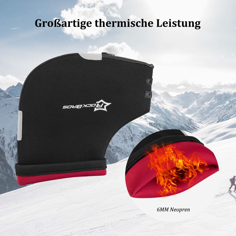 Cargue la imagen en el visor de la galería, ROCKBROS Winter Lenkerhandschuhe Winddicht Heizung Handschuhe Schwarz
