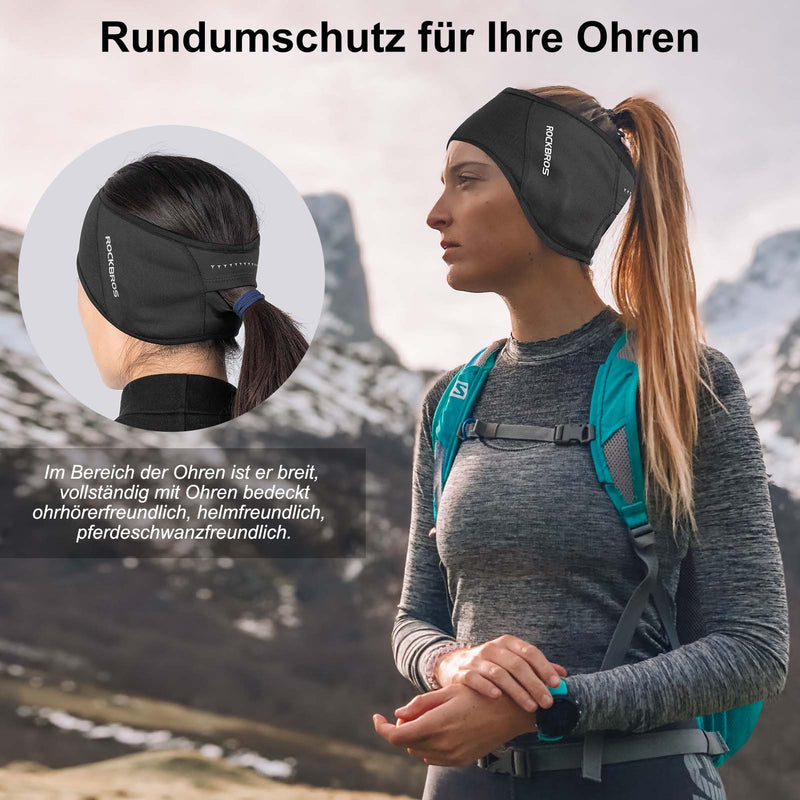 Cargue la imagen en el visor de la galería, ROCKBROS Winter Thermo Radfahren Ohrwärmer Stirnbänder für Männer Frauen
