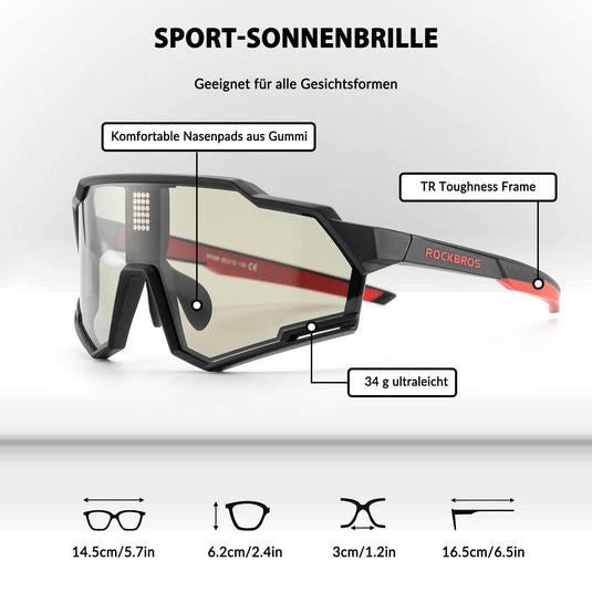 ROCKBROS elektronische Selbsttönend Brille intelligente Fahrradbrille