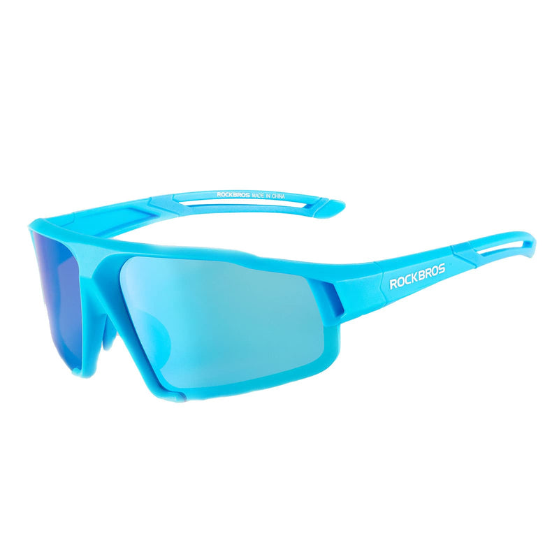 Cargue la imagen en el visor de la galería, ROCKBROS polarisierte Sonnenbrille mit UV400 Schutz Hellblau Unisex
