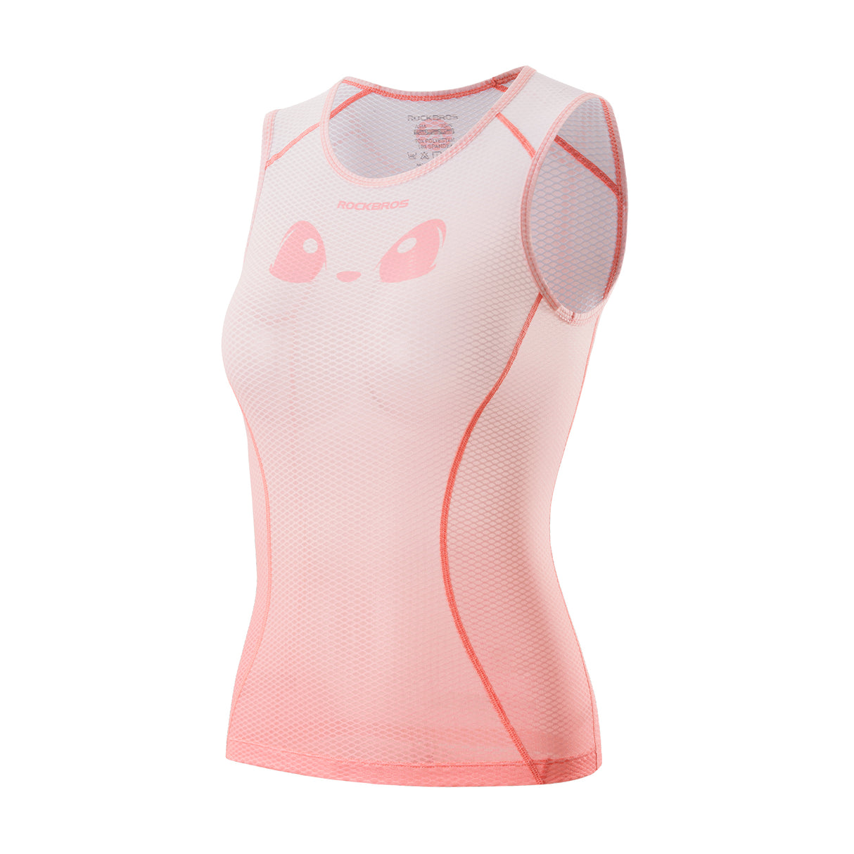 ROCKBROS atmungsaktives Damen Sporttop, Baselayer Unterhemd für Radfahren in Rosa