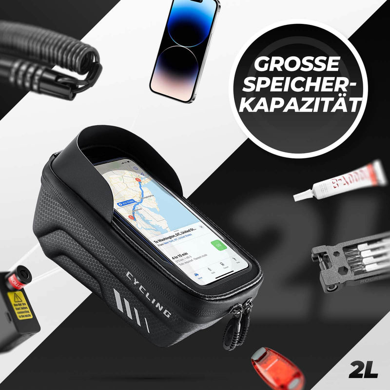 Cargue la imagen en el visor de la galería, ROCKBROS Fahrrad Handytasche Handyhalterung mit Touchscreen 6.7 Zoll
