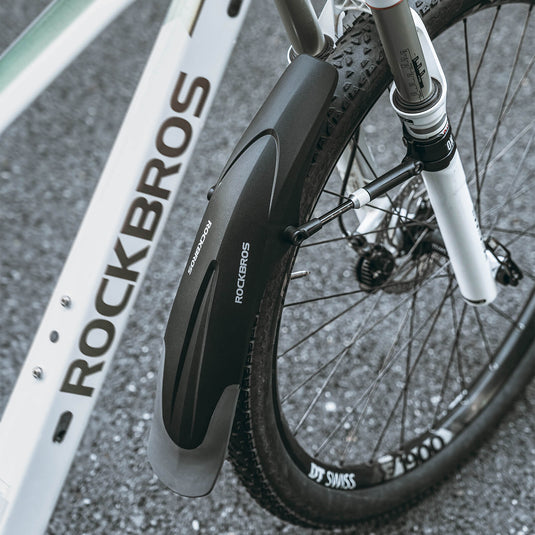 ROCKBROS Fahrrad Schutzbleche Set VorneHinten Flexible Fahrradschutzblech Verstellbar-Vorder