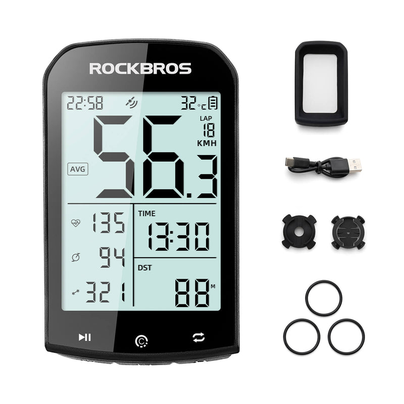 Cargue la imagen en el visor de la galería, ROCKBROS Fahrradcomputer Kabellos GPS wasserdicht Tachometer und Kilometerzähler
