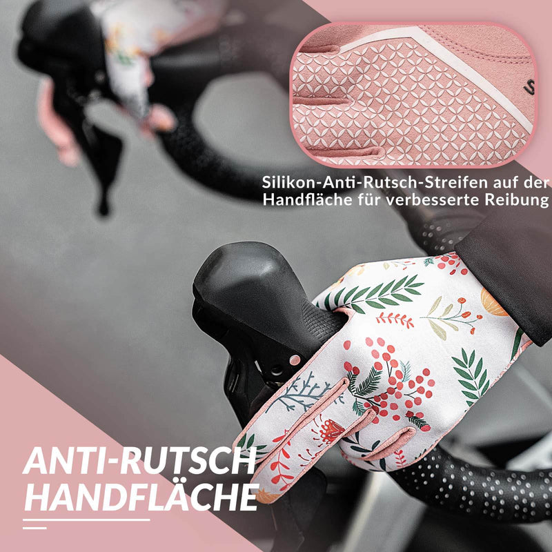 Laden Sie das Bild in Galerie -Viewer, ROCKBROS Fahrradhandschuhe Damen Winddicht Handschuhe Touchscreen Atmungsaktiv
