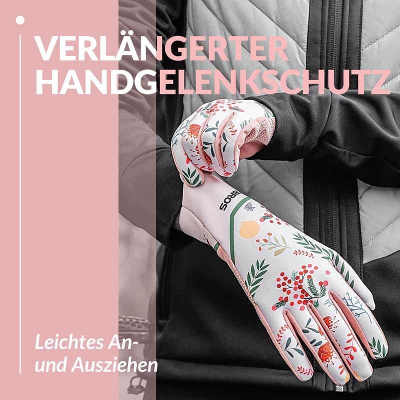 Load image into Gallery viewer, ROCKBROS Fahrradhandschuhe Damen Winddicht Handschuhe Touchscreen Atmungsaktiv

