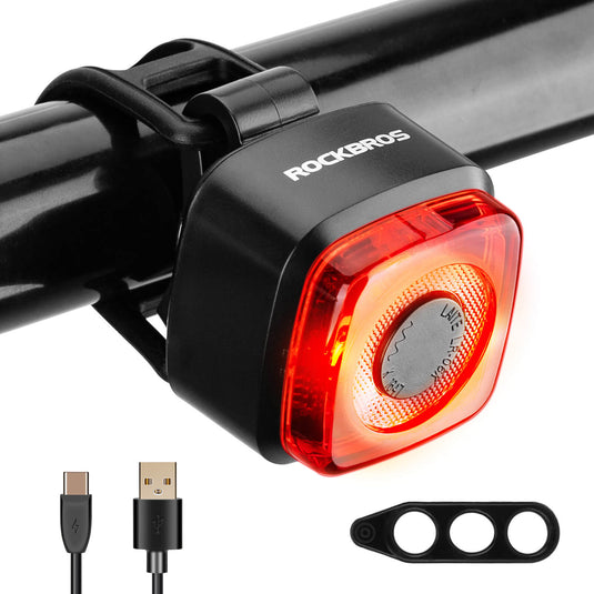 ROCKBROS Fahrradlicht IPX5 Wasserdicht Rücklicht Wiederaufladbar mit USB-C
