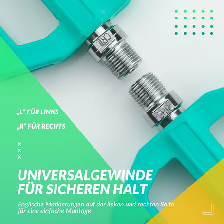 ROCKBROS Fahrradpedale 9/16 Zoll, Mountainbike Pedale aus Nylonfaser