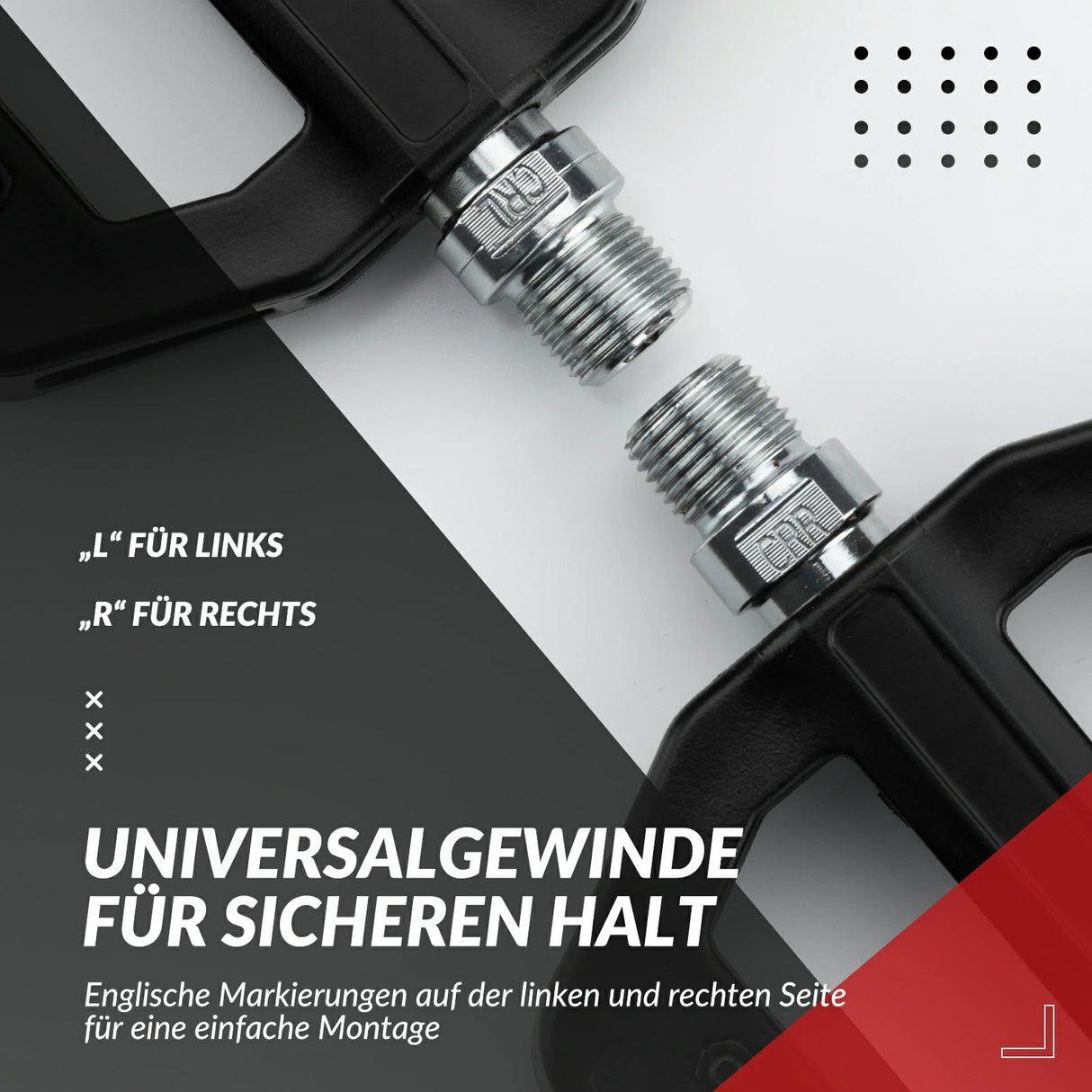 ROCKBROS Fahrradpedale 9/16 Zoll, Mountainbike Pedale aus Nylonfaser