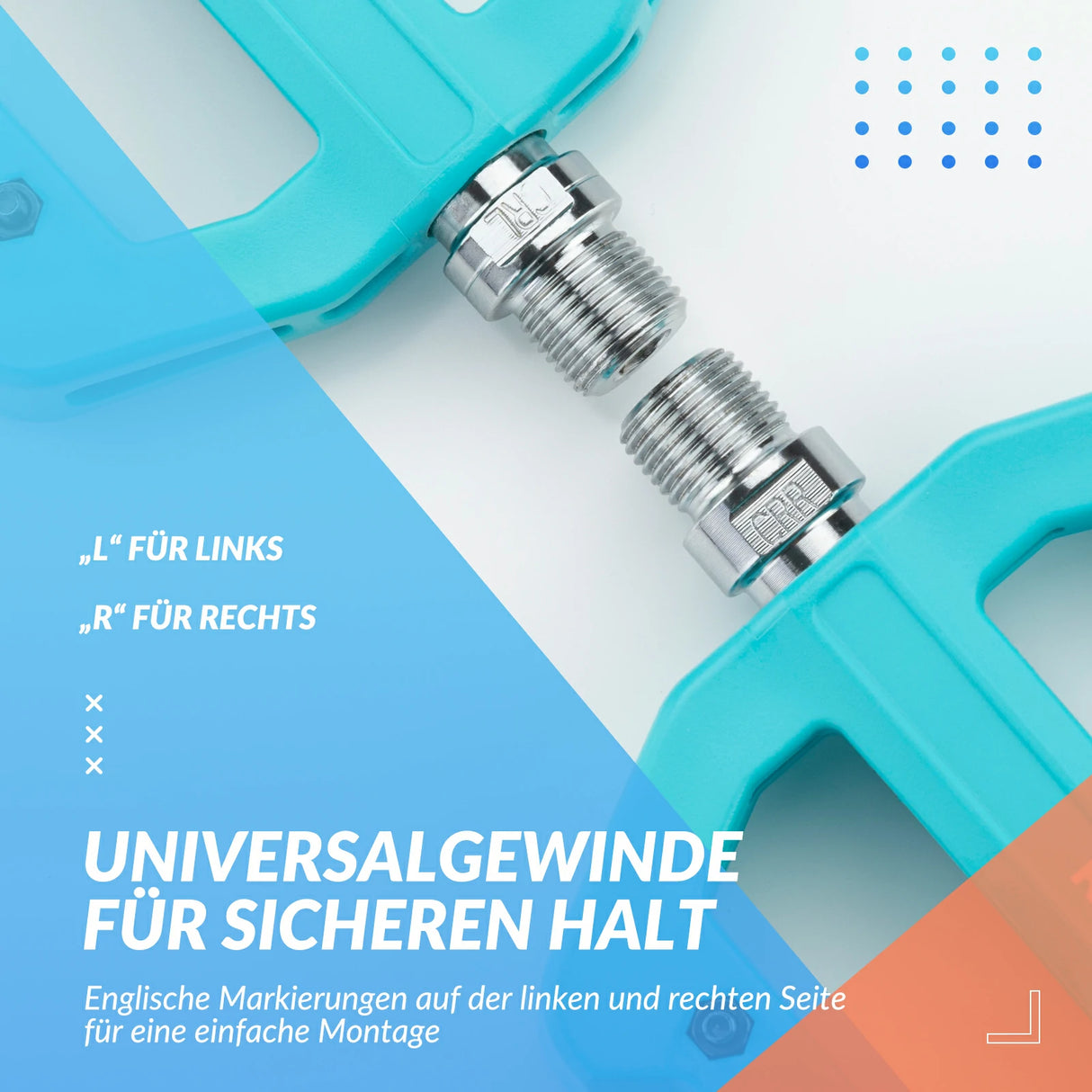 ROCKBROS Fahrradpedale 9/16 Zoll, Mountainbike Pedale aus Nylonfaser