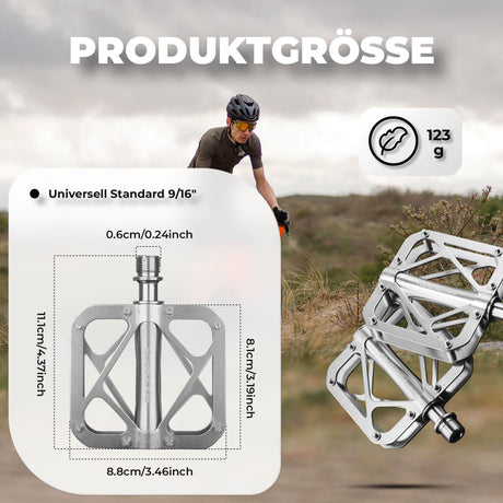 ROCKBROS leichte und robuste Fahrradpedale aus Titanlegierung mit 3-Lager MTB-Plattform, 9/16 Zoll