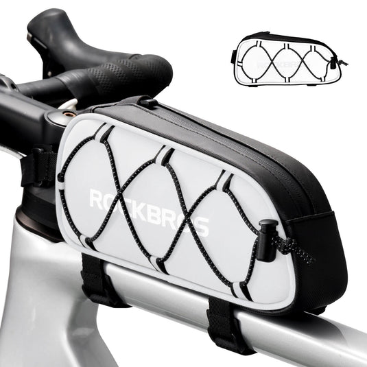 ROCKBROS Fahrradtasche Oberrohrtasche 1 L Vollständig Reflektierend Schwarz Silbrig