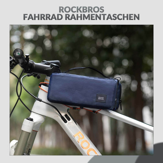 ROCKBROS Fahrradtasche Rahmentasche mit Schultergurt Oberrohrtasche-Dunkelblau