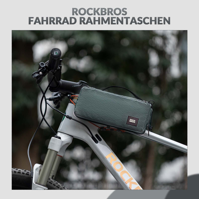 Chargez l&#39;image dans la visionneuse de la galerie, ROCKBROS Fahrradtasche Rahmentasche mit Schultergurt Oberrohrtasche-Hellblau
