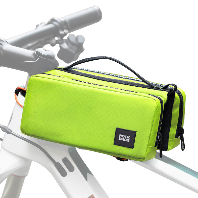 Laden Sie das Bild in Galerie -Viewer, ROCKBROS Fahrradtasche Rahmentasche mit Schultergurt Oberrohrtasche-Neon Gelb
