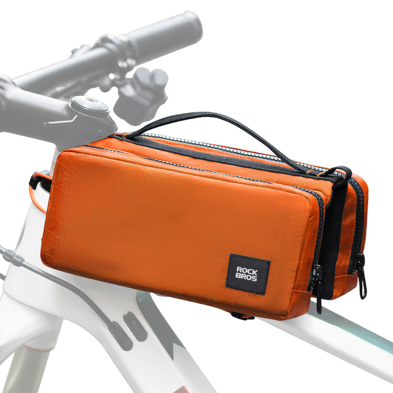 Laden Sie das Bild in Galerie -Viewer, ROCKBROS Fahrradtasche Rahmentasche mit Schultergurt Oberrohrtasche-Orange
