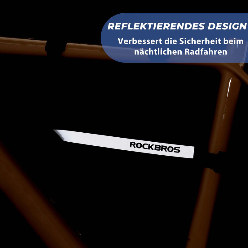 Laden Sie das Bild in Galerie -Viewer, ROCKBROS Fahrradtasche Set 2-in-1 Abnehmbare Rahmentasche 1,3 L+0,7 L Schwarz
