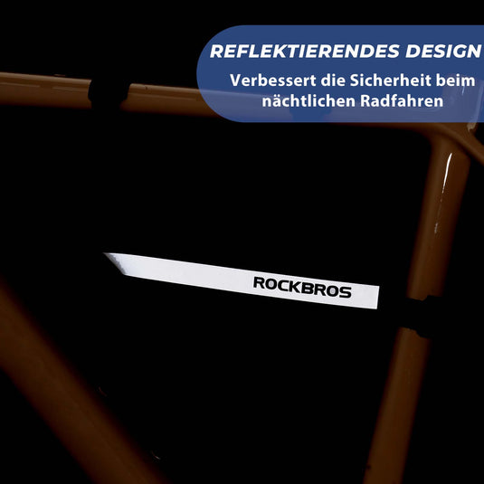 ROCKBROS Fahrradtasche Set 2-in-1 Abnehmbare Rahmentasche 1,3 L+0,7 L Schwarz