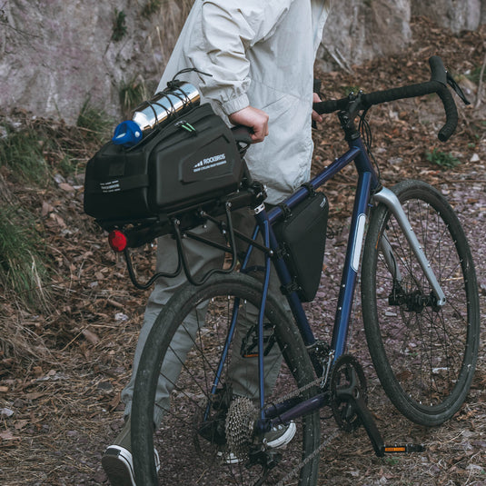 ROCKBROS Fahrrad Gepäckträgertasche Wasserdicht 9L mit Regenschutz und Schultergurt