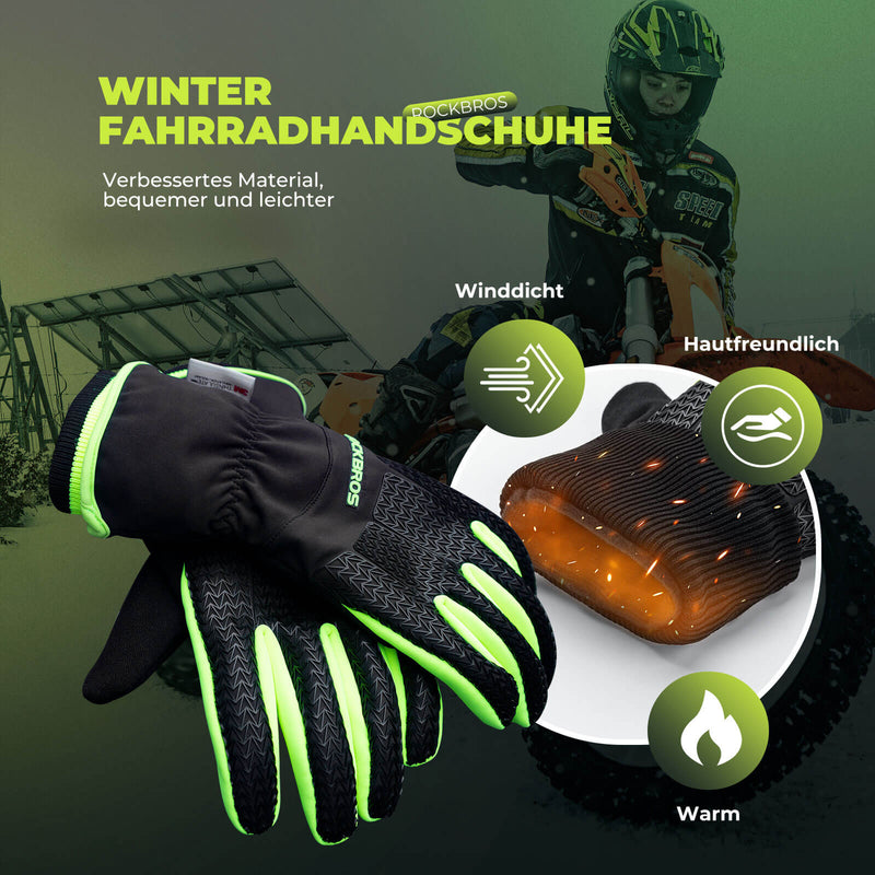 Cargue la imagen en el visor de la galería, ROCKBROS Handschuhe Fahrradhandschuhe Touchscreen Thinsulate Skihandschuh
