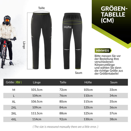 ROCKBROS Herren Fahrradhose, winddicht und warm für Winter Outdoor-Sport