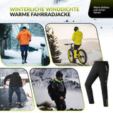 ROCKBROS Herren Fahrradhose, winddicht und warm für Winter Outdoor-Sport